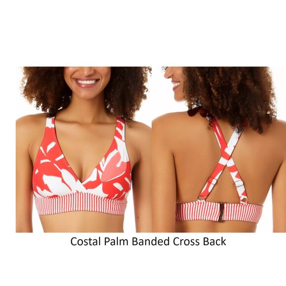 NWT Anne Cole Women's Assorted Bikini Top Multicolor Size XS-18W $80 12HL248 - Picture 9 of 10